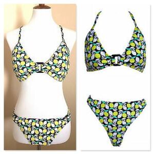 GAP Body Lemon Print Triangle Bikini L